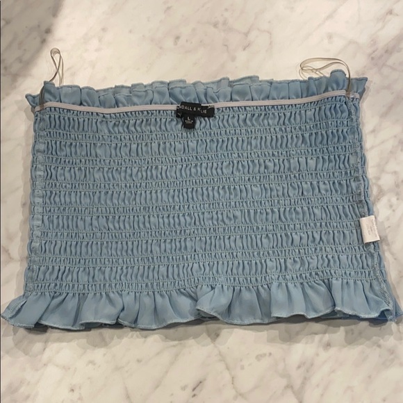 Kendall & Kylie Ruched Blue Tube Top - Picture 3 of 6